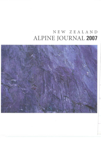 New Zealand Alpine Journal 2007 Vol 59 cover